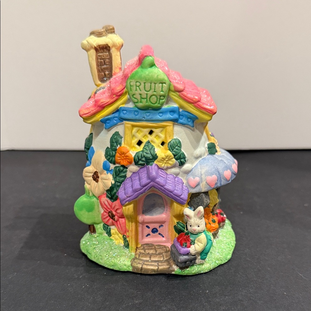 Easter Fruit Shop Easter Bunny Ceramic House Village